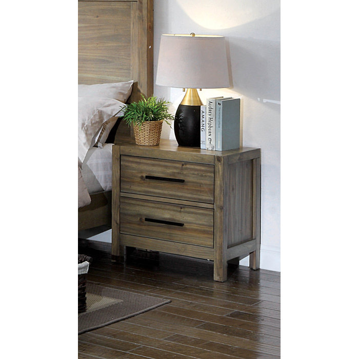 Loon Peak® Emaria 30'' Tall Nightstand in Light Oak Wayfair